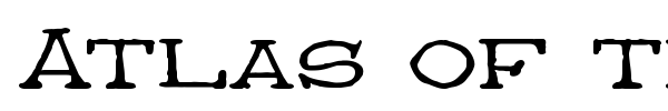 Atlas of the Magi font preview